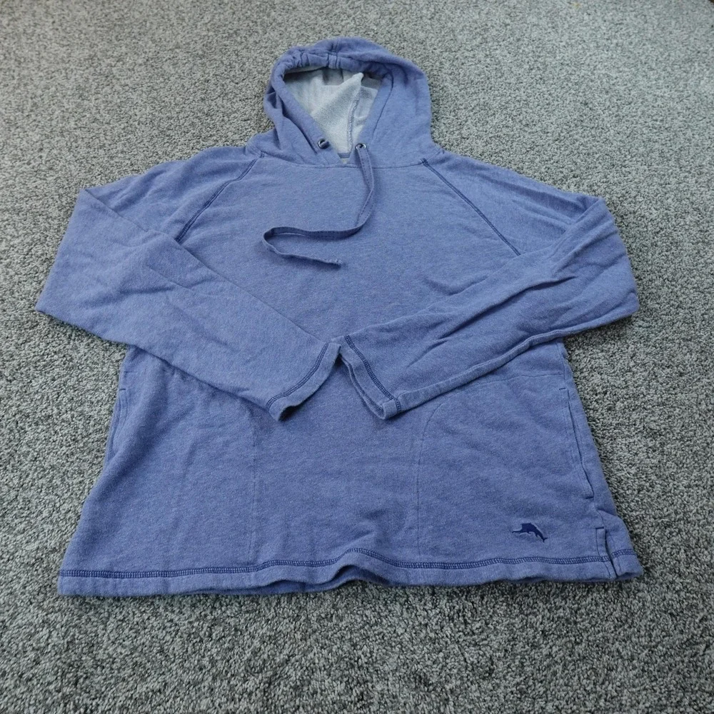 Tommy Bahama Hoodie Mens M Blue‎ Marlin Pullover Sweatshirt Preppy Casual Beach